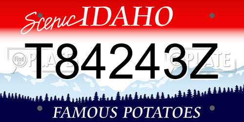 T84243Z Idaho License Plate