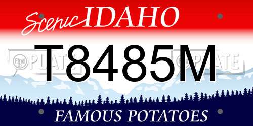 T8485M Idaho License Plate