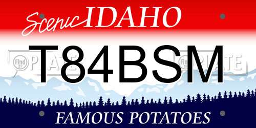 T84BSM Idaho License Plate