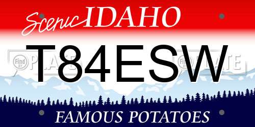 T84ESW Idaho License Plate