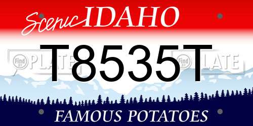 T8535T Idaho License Plate