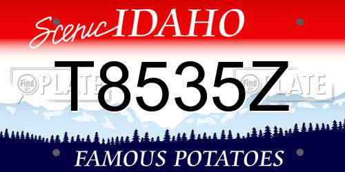 T8535Z Idaho License Plate