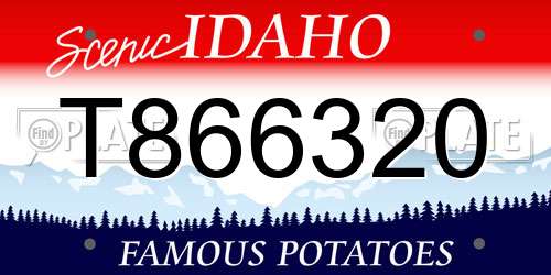 T866320 Idaho License Plate