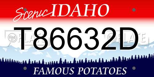 T86632D Idaho License Plate