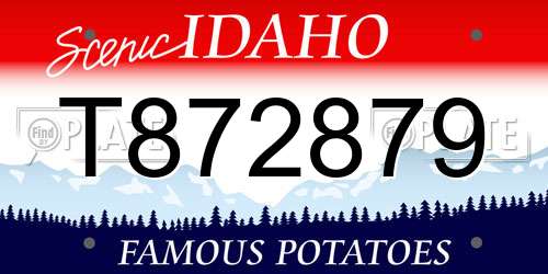 T872879 Idaho License Plate