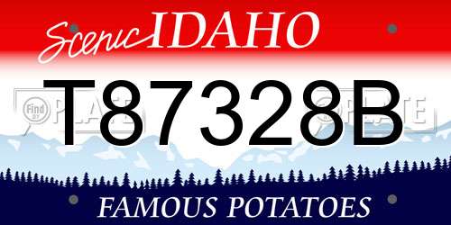 T87328B Idaho License Plate