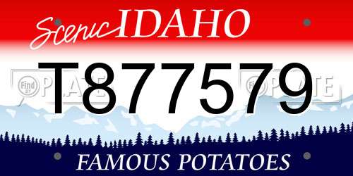 T877579 Idaho License Plate