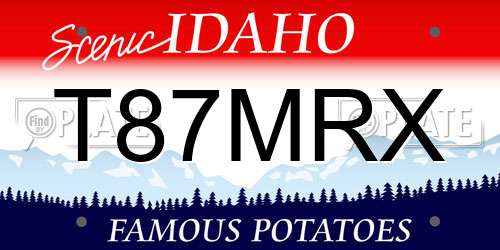 T87MRX Idaho License Plate
