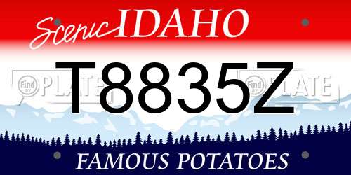 T8835Z Idaho License Plate
