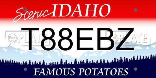 T88EBZ Idaho License Plate