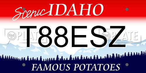 T88ESZ Idaho License Plate
