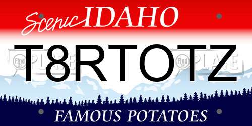 T8RTOTZ Idaho License Plate