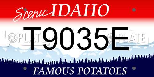 T9035E Idaho License Plate