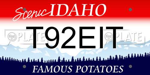 T92EIT Idaho License Plate