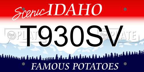 T930SV Idaho License Plate