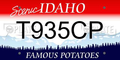 T935CP Idaho License Plate