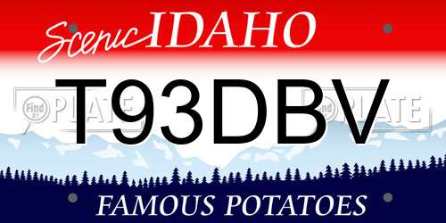 T93DBV Idaho License Plate