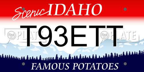 T93ETT Idaho License Plate
