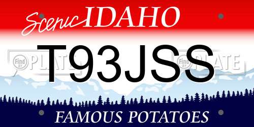 T93JSS Idaho License Plate