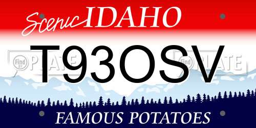 T93OSV Idaho License Plate