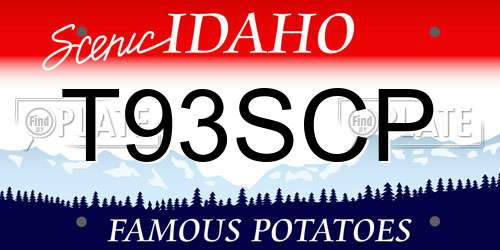 T93SCP Idaho License Plate