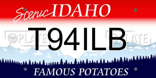 T94ILB Idaho License Plate