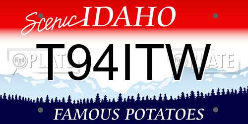 T94ITW Idaho License Plate