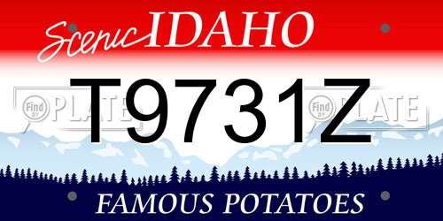 T9731Z Idaho License Plate