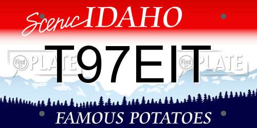T97EIT Idaho License Plate