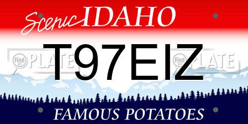 T97EIZ Idaho License Plate
