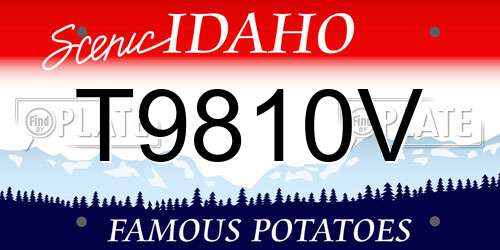 T9810V Idaho License Plate