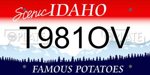 T981OV Idaho License Plate