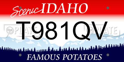 T981QV Idaho License Plate