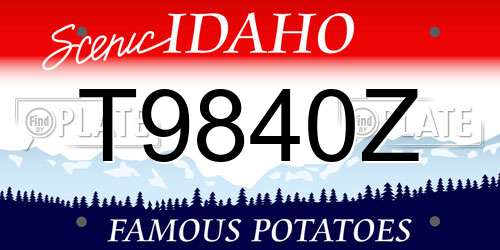 T9840Z Idaho License Plate