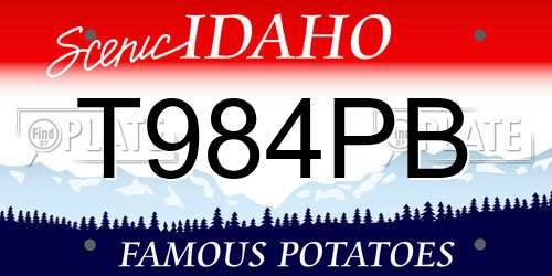 T984PB Idaho License Plate