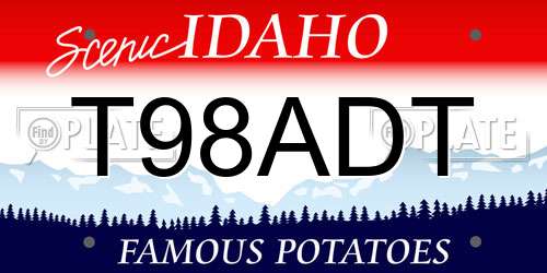 T98ADT Idaho License Plate
