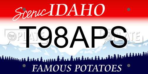 T98APS Idaho License Plate