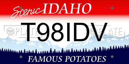 T98IDV Idaho License Plate
