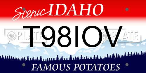 T98IOV Idaho License Plate