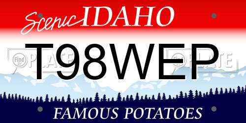 T98WEP Idaho License Plate