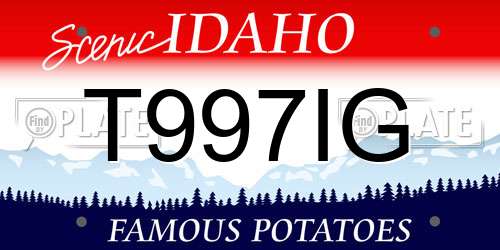 T997IG Idaho License Plate