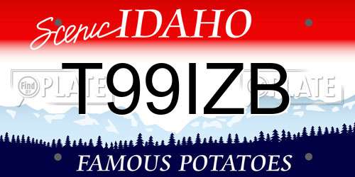 T99IZB Idaho License Plate