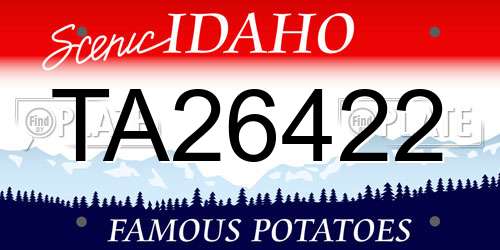 TA26422 Idaho License Plate