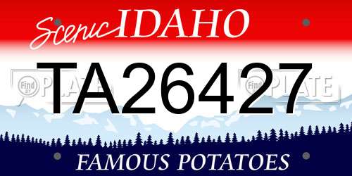 TA26427 Idaho License Plate