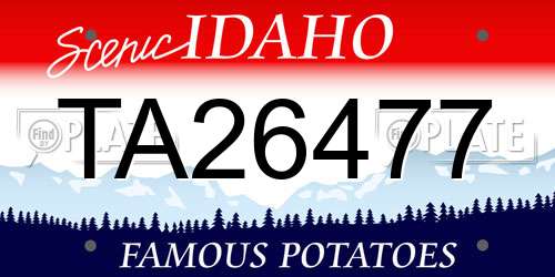 TA26477 Idaho License Plate