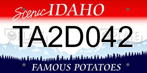 TA2D042 Idaho License Plate