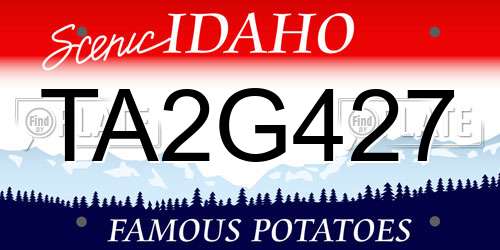 TA2G427 Idaho License Plate