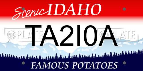 TA2I0A Idaho License Plate