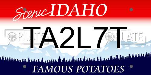 TA2L7T Idaho License Plate