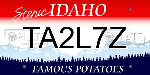 TA2L7Z Idaho License Plate
